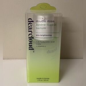 Dearcloud Double Dose Hydra-Boost Face Serum 1 oz/30ml Korea Hyaluronic Zinc